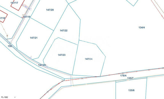 Działka budowlana Załęże gm. Przodkowo, Zielona Droga