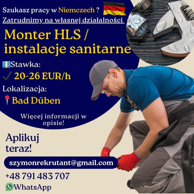OFERTA PRACY – MONTER HLS – BAD DÜBEN (NIEMCY)