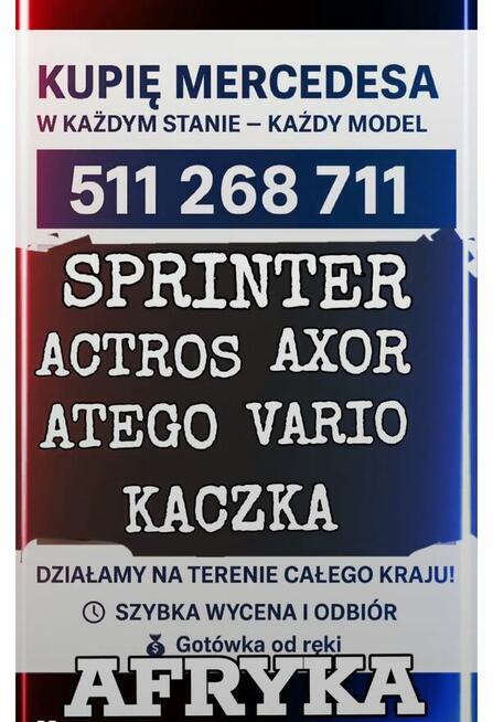 Skup aut MERCEDESÓW Mercedes TOYOT Toyota Avensis Sprinter A