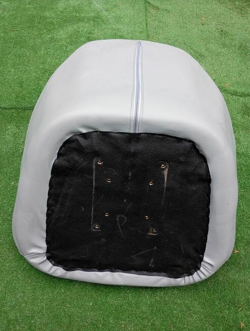 Siedzisko do fotel obrotowy, kosmetyczny Glamour szary skóra