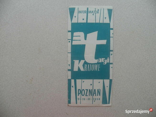 Reklama z PRL-u - TARGI KRAJOWE - Poznań 1958r.