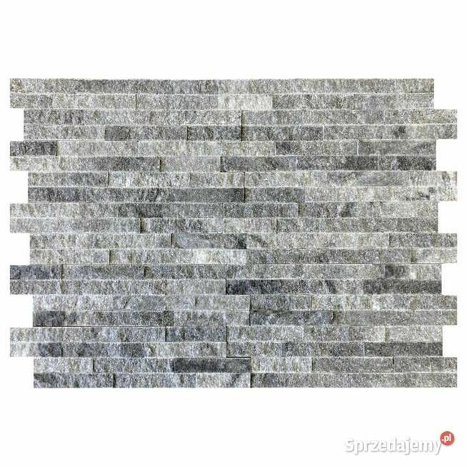 Panel ścienny Marmur Stackstone Cloudy Black 10x36x0,8-1,3 cm