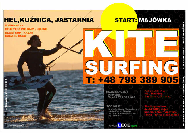 Kitesurfing - kursy na HEL pakiety