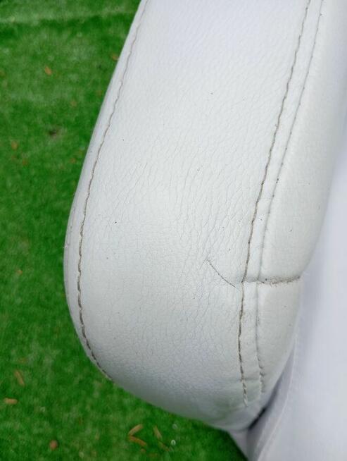 Siedzisko do fotel obrotowy, kosmetyczny Glamour szary skóra