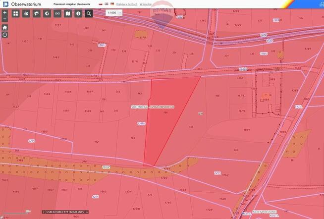 Działka inwestycyjna 4182m2 Kraków, Sidzina