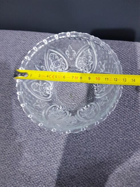 Kryształowa cukiernica z kubkiem