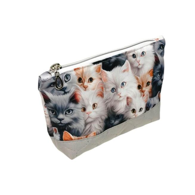 Mała Kosmetyczka z Motywem Kotów - 19x13x5cm Rozmiar S