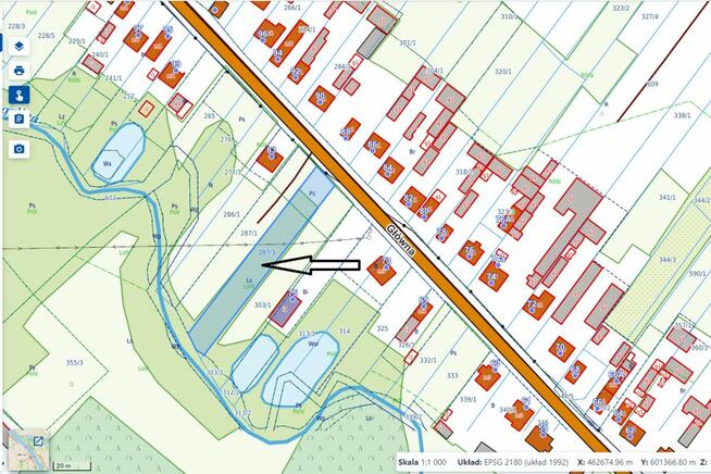 Działka budowlana Korytów gm. Radziejowice, Główna