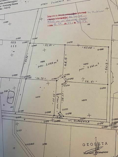 Działka rolna Koczargi Nowe gm. Stare Babice, Wiosenna