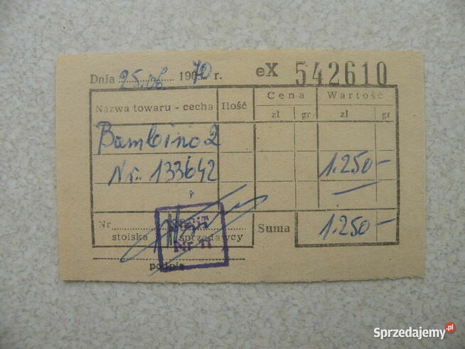 Gramofon BAMBINO 2 - Instrukcja obsługi + paragon zakupu