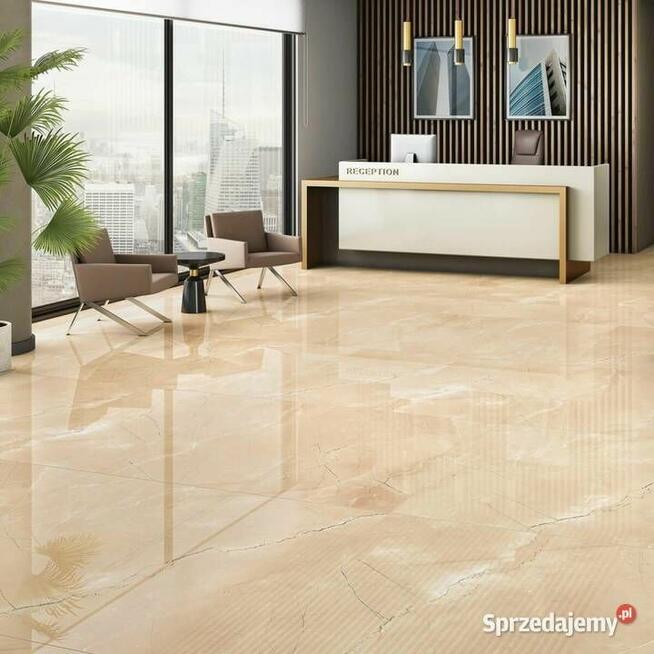 Płytki Marmur Crema Marfil New szlifowany 60x60x2 cm