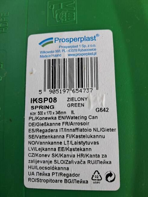 Konewka ogrodowa 8-litrowa „Prosperplast”, do sprzedania