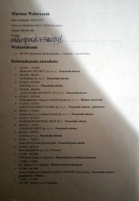 Szukam pracy