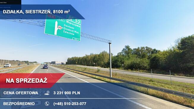 8100m2 Atrakcyjna działka inwestycyjna przy S8, Siestrzeń
