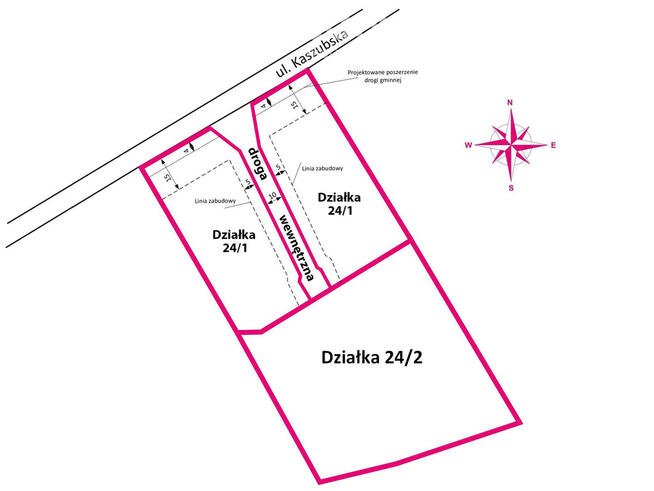 Działka inwestycyjna w Czmoniu k. Kórnika-8 domów
