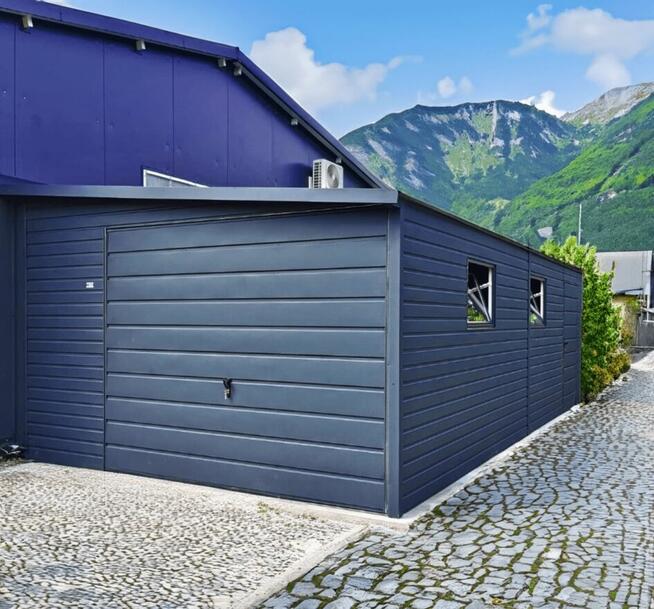 Garaże blaszane wiaty śmietnikowe i domki narzędziowe