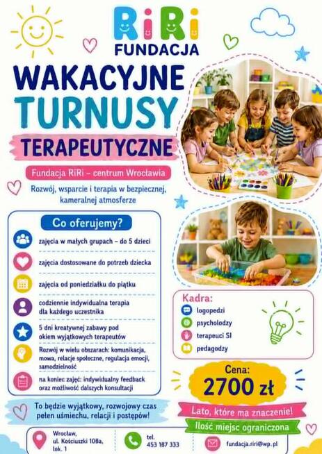 Turnusy Terapeutyczne dla Dzieci w centrum Wrocławia