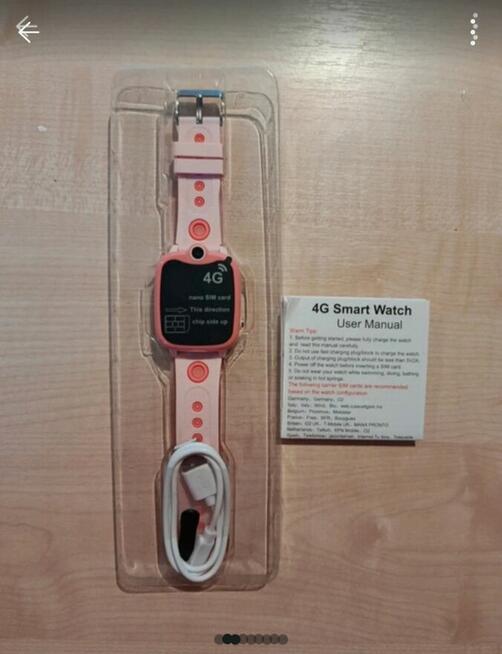 Sprzedam nowy dziecięcy smartwatch w kolorze różowym. Zegare
