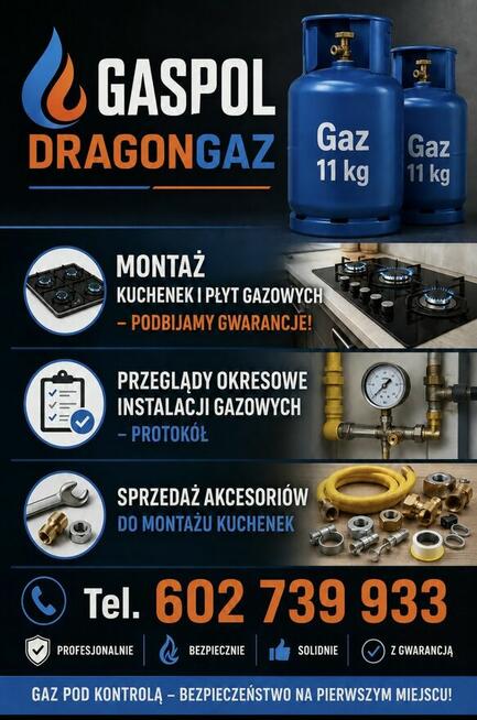 Dostawa gazu propan butan 11 kg 100zł Gaspol