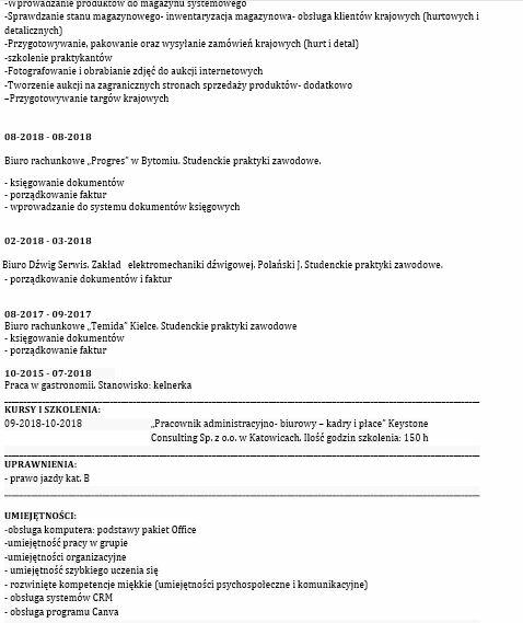 Szukam pracy - praca biurowa - ogloszenie aktualne