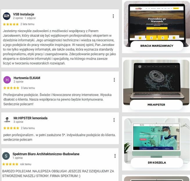 Nowoczesne Strony Internetowe | Strona WordPress z SEO + Opi