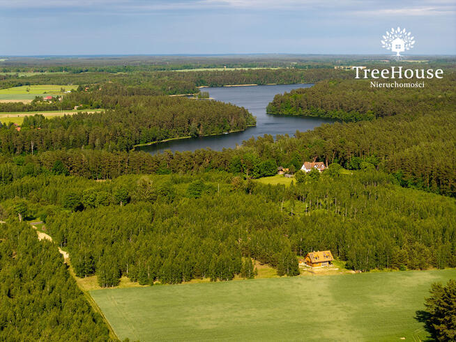 Mazury 3588m2 z pozwoleniem, las jezioro siedlisko