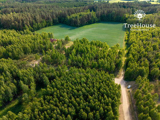 Mazury 3588m2 z pozwoleniem, las jezioro siedlisko