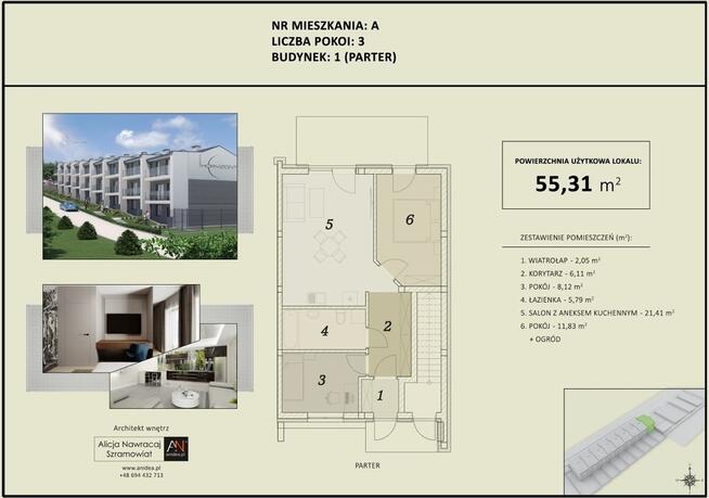 wysoki standard deweloperski, duży ogród, 3 pokoje