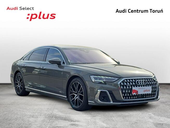 Audi A8 Lang_OśSkrętna_Masaże_Wentylacja_HeadUp_Panorama_B&O_Webasto_Dociągi_