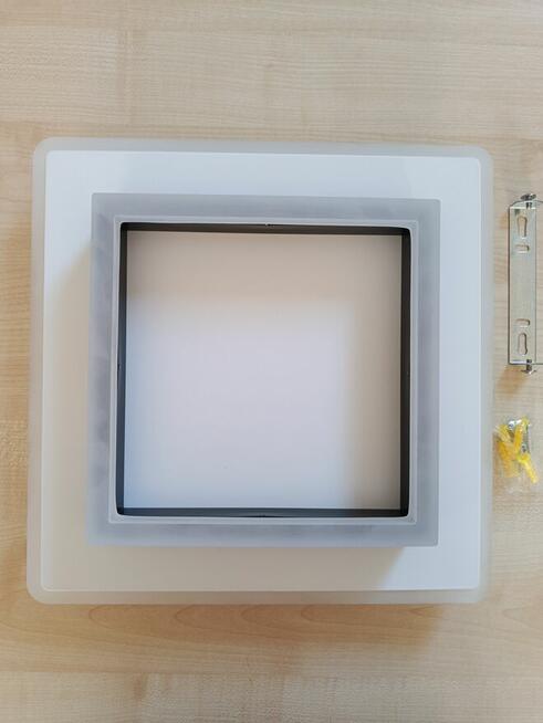 Nowy plafon led Comely 30W czarno biała lampa sufitowa kwadr