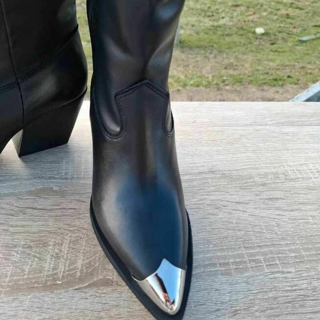 Kowbojki Made in Italy • skóra naturalna • 38 • nowe