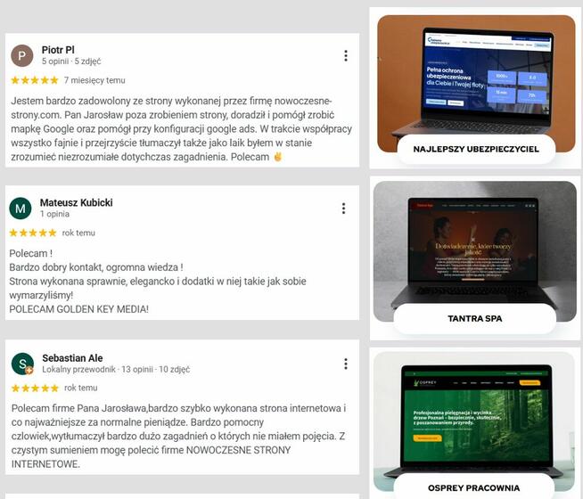 Nowoczesne Strony Internetowe | Strona WordPress z SEO + Opi