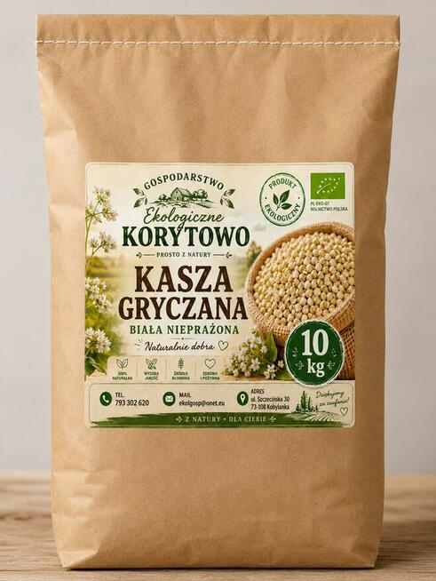 Kasza gryczana nieprażona niepalona ekologiczna