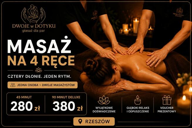 Masaż na 4 ręce Rzeszów | Cztery dłonie. Jeden rytm.