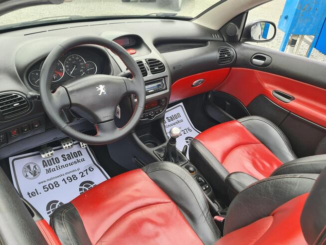 Peugeot 206 CC Klimatronik Skóra Grzane Fotele Sensory Halogeny Komputer Alu
