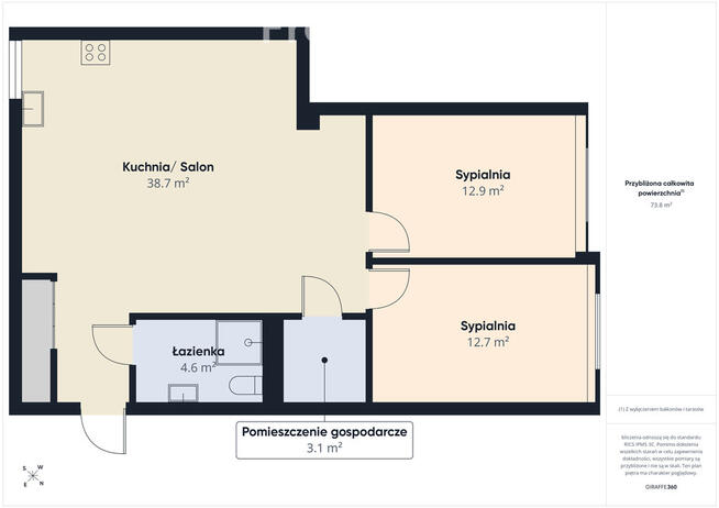 Mieszkanie 73m² przy lesie, po generalnym remoncie