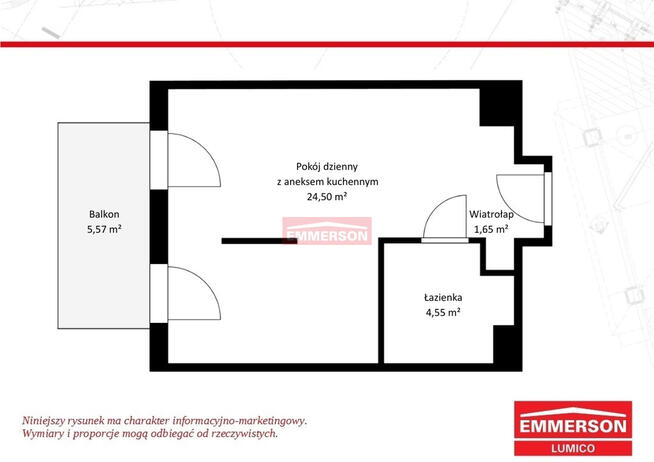 1/2 pokoje, duży balkon 5,5m2, Podgórze