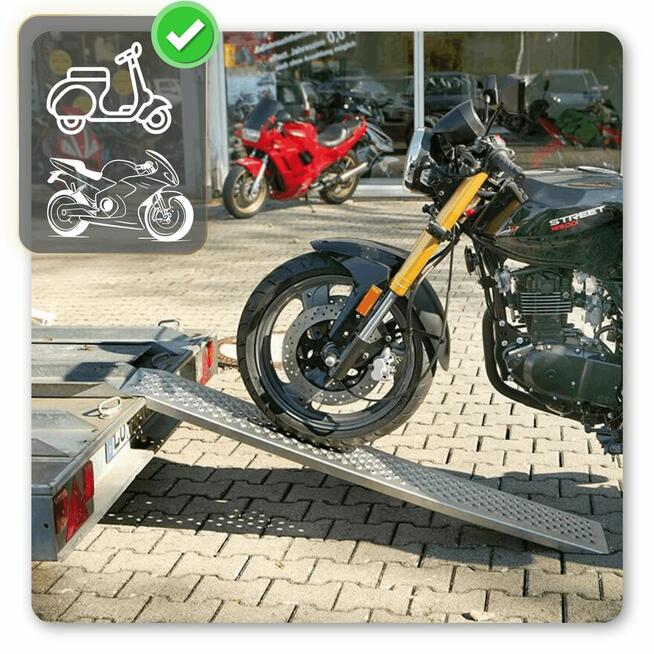 Rampy najazdowe stalowe 160cm 2szt 400kg antypoślizgowe ramp