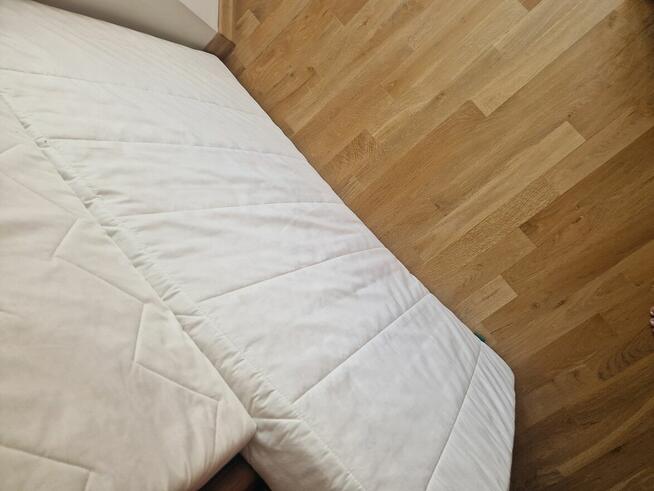 Łóżko MINNEN IKEA białe metalowe +materac +baldachim Nowe