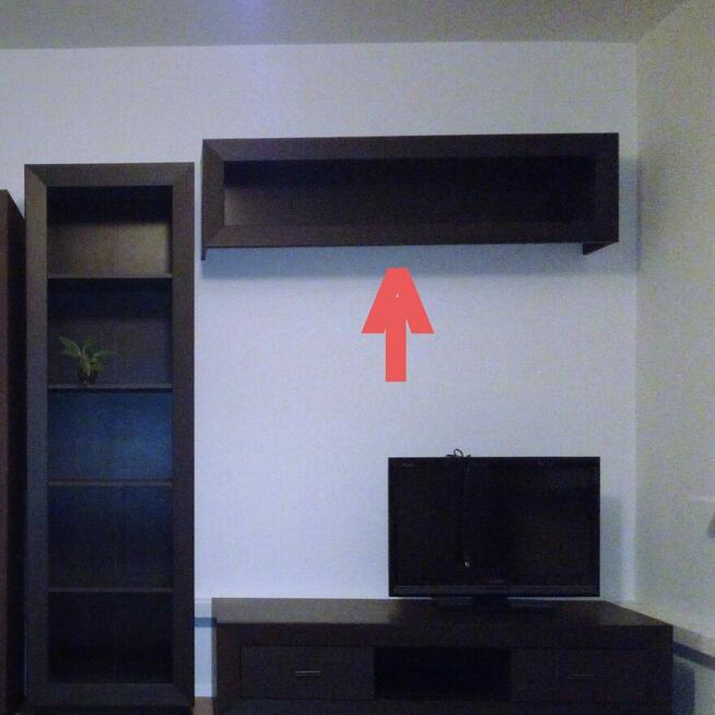Półki witryny wiszące Black Red White 150cm Largo Wenge