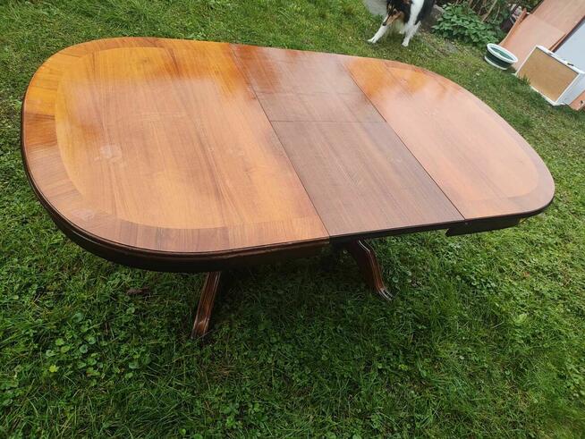 Stół drewniany z drewna rozkładany okrągły Modern
