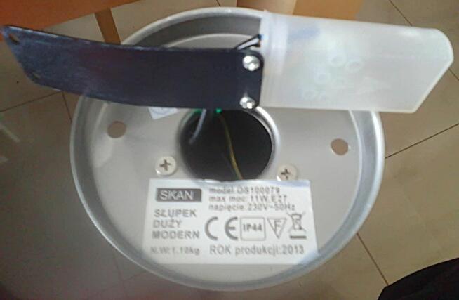 Lampa ogrodowa stojąca Ozdobny słupek E27 wys 80cm IP44 INOX