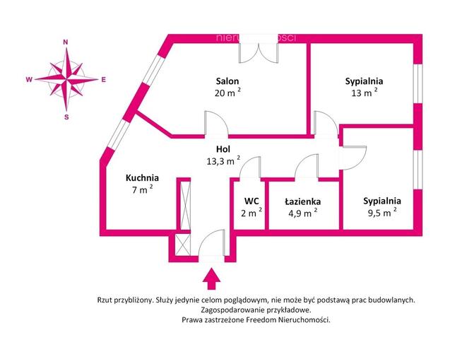 3 pokoje 70m² z garażem, Nowodwory KW
