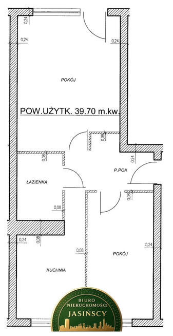 Mieszkanie 39,7 m2, Sprzedaż, 2 pokoje, Ciechanów
