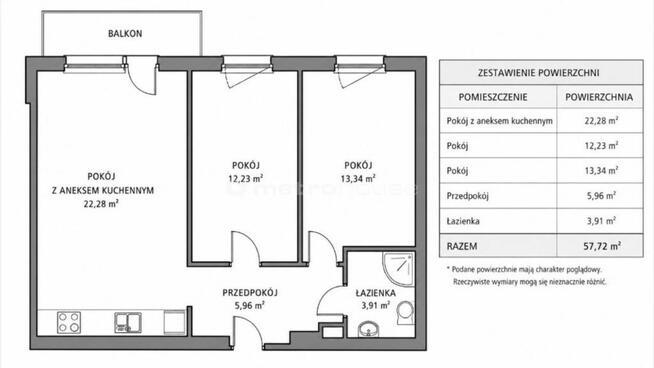 3 pokoje Gotowe do zamieszkania 58 m² I Las