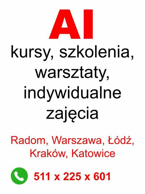 SZTUCZNA INTELIGENCJA - nauczam jak wykorzystywać AI