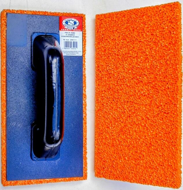 PACA Z ABS PODKŁAD GĄBKA POMARAŃCZOWA 140x280mm 14x28cm 2051