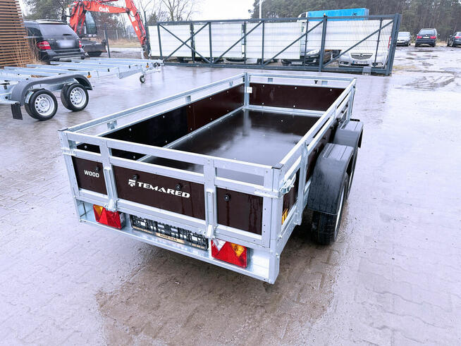 Przyczepka TEMARED WOOD 2612/2 KIPP DMC 750 kg burty sklejka