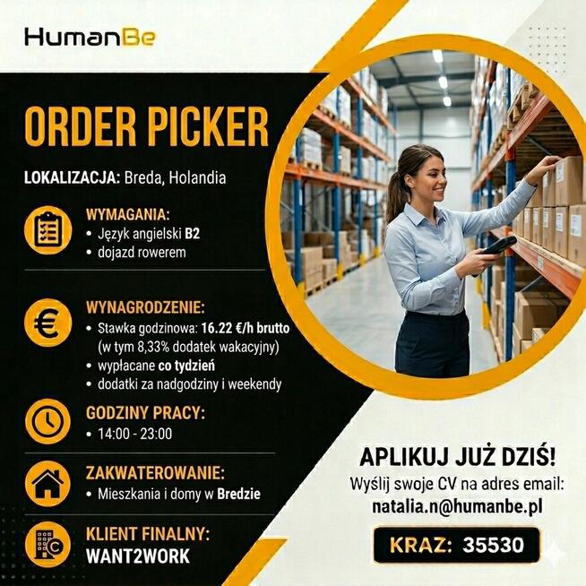 ORDER PICKER – PRACA W HOLANDII