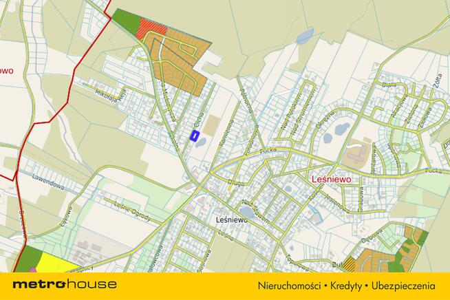 Działka budowlana 1029 m² z mediami- Leśniewo/Puck